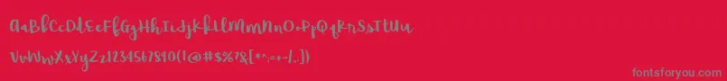 RaspberryMoonshineDemo Font – Gray Fonts on Red Background