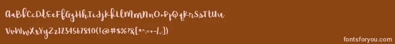 RaspberryMoonshineDemo Font – Pink Fonts on Brown Background