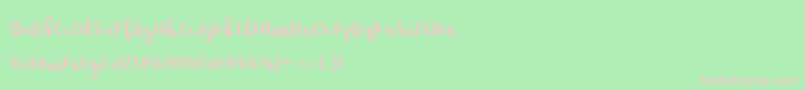 RaspberryMoonshineDemo Font – Pink Fonts on Green Background