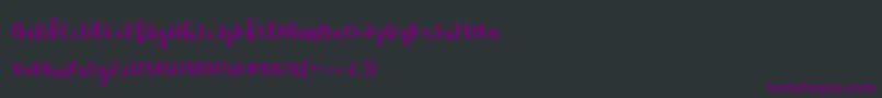 Шрифт RaspberryMoonshineDemo – фиолетовые шрифты на чёрном фоне