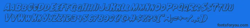 Nightchilde3Dital Font – Black Fonts on Blue Background