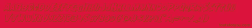 Weitere Informationen zur Nightchilde3Dital-Schriftart Nightchilde3Dital-Schriftart – Braune Schriften auf rotem Hintergrund