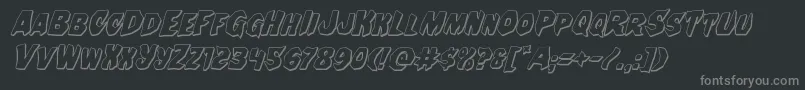 Nightchilde3Dital-Schriftart – Graue Schriften auf schwarzem Hintergrund