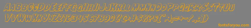 Nightchilde3Dital Font – Orange Fonts on Gray Background