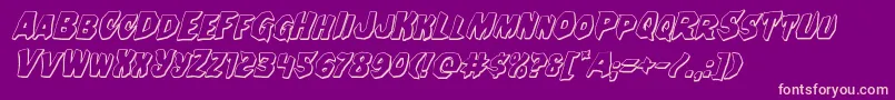 Nightchilde3Dital Font – Pink Fonts on Purple Background