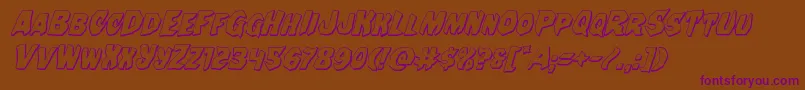 Nightchilde3Dital Font – Purple Fonts on Brown Background