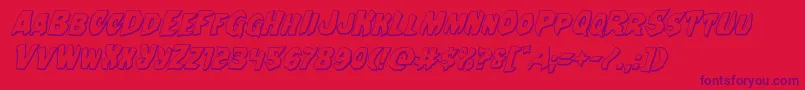 Nightchilde3Dital Font – Purple Fonts on Red Background