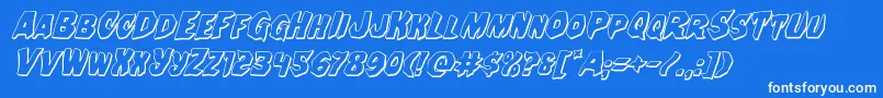 Nightchilde3Dital Font – White Fonts on Blue Background