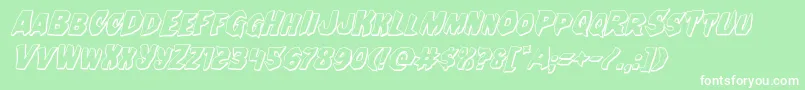 Nightchilde3Dital Font – White Fonts on Green Background
