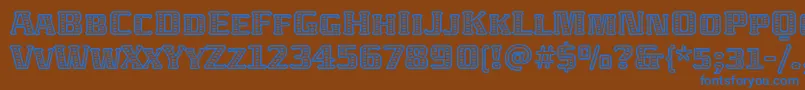 AbatonitcTt Font – Blue Fonts on Brown Background