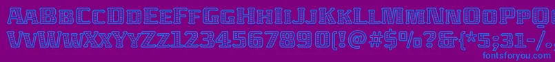 フォントAbatonitcTt – 紫色の背景に青い文字