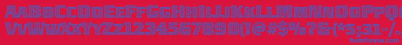 AbatonitcTt Font – Blue Fonts on Red Background