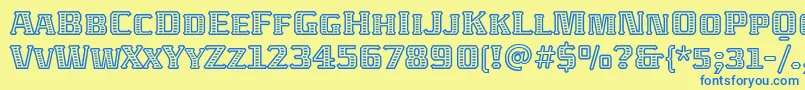AbatonitcTt Font – Blue Fonts on Yellow Background