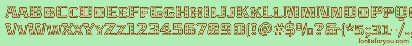 AbatonitcTt Font – Brown Fonts on Green Background