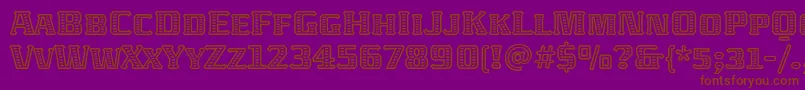 AbatonitcTt-Schriftart – Braune Schriften auf violettem Hintergrund