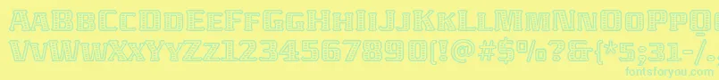 AbatonitcTt Font – Green Fonts on Yellow Background