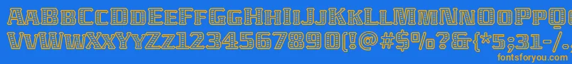 AbatonitcTt Font – Orange Fonts on Blue Background