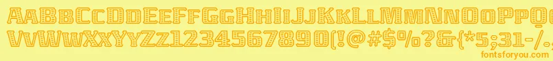 AbatonitcTt-fontti – oranssit fontit keltaisella taustalla