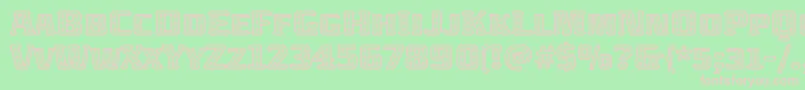 AbatonitcTt-fontti – vaaleanpunaiset fontit vihreällä taustalla