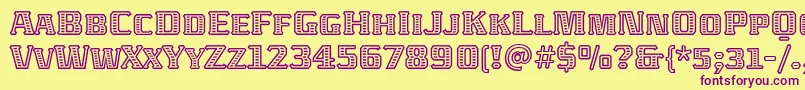 AbatonitcTt Font – Purple Fonts on Yellow Background