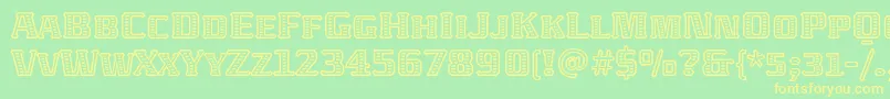 AbatonitcTt Font – Yellow Fonts on Green Background