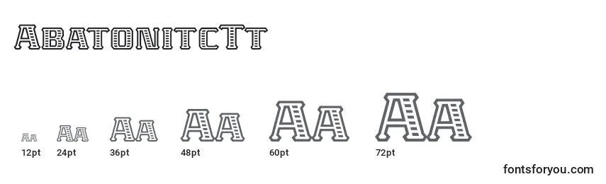 Размеры шрифта AbatonitcTt