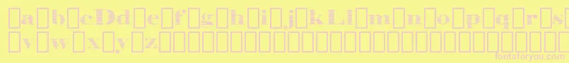 LayersDemo Font – Pink Fonts on Yellow Background