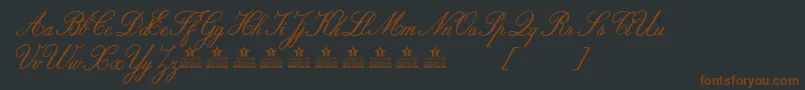 AlouettePersonalUse Font – Brown Fonts on Black Background