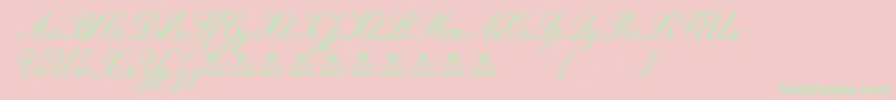 AlouettePersonalUse Font – Green Fonts on Pink Background