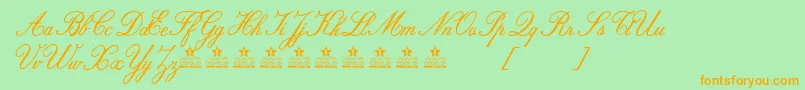 AlouettePersonalUse Font – Orange Fonts on Green Background