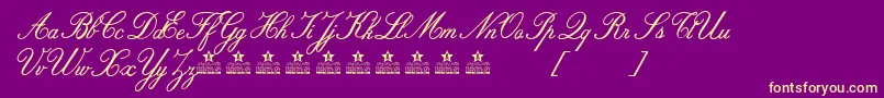 AlouettePersonalUse Font – Yellow Fonts on Purple Background