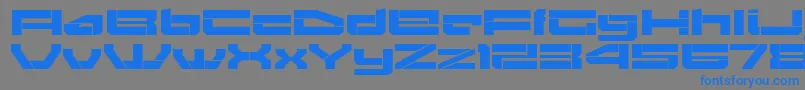 GendoukiRegular Font – Blue Fonts on Gray Background