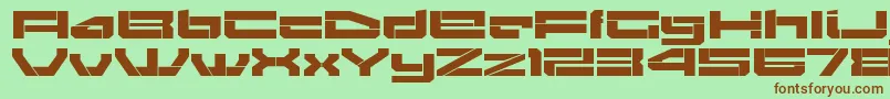 Шрифт GendoukiRegular – коричневые шрифты на зелёном фоне