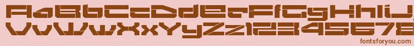 Więcej informacji o czcionce GendoukiRegular Czcionka GendoukiRegular – brązowe czcionki na różowym tle