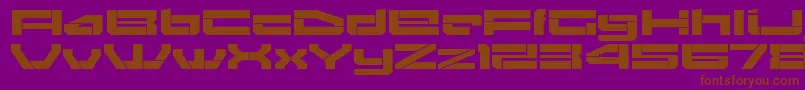 GendoukiRegular-fontti – ruskeat fontit violetilla taustalla