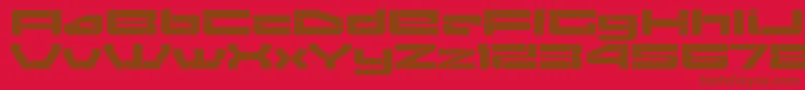 GendoukiRegular Font – Brown Fonts on Red Background