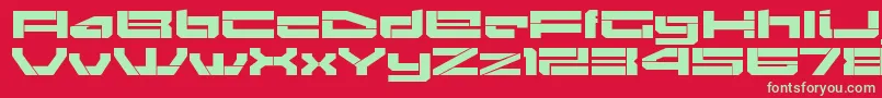 GendoukiRegular Font – Green Fonts on Red Background
