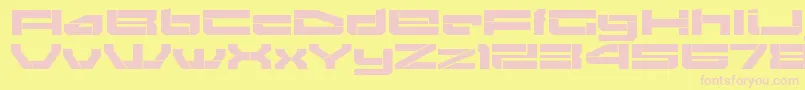 GendoukiRegular Font – Pink Fonts on Yellow Background