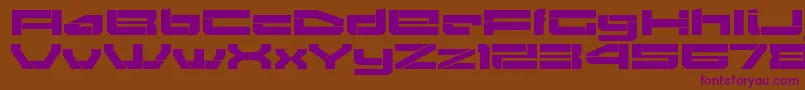 GendoukiRegular Font – Purple Fonts on Brown Background