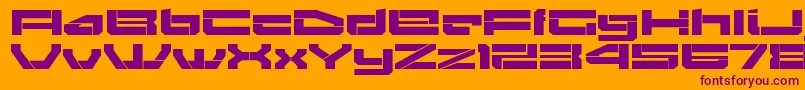 GendoukiRegular Font – Purple Fonts on Orange Background
