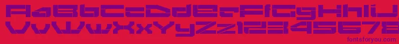 GendoukiRegular Font – Purple Fonts on Red Background