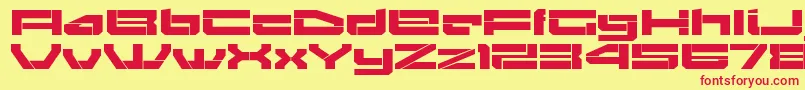 GendoukiRegular Font – Red Fonts on Yellow Background