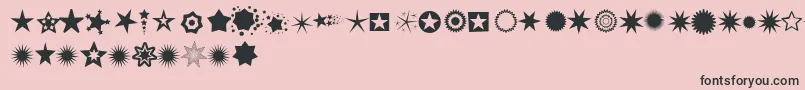 Pizzadude Stars Font – Black Fonts on Pink Background
