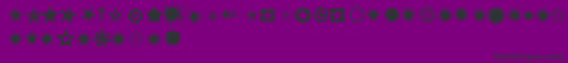 Pizzadude Stars Font – Black Fonts on Purple Background