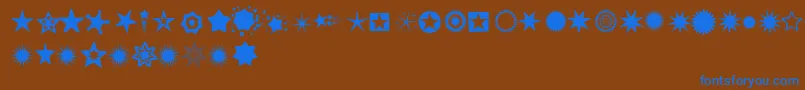 Pizzadude Stars Font – Blue Fonts on Brown Background