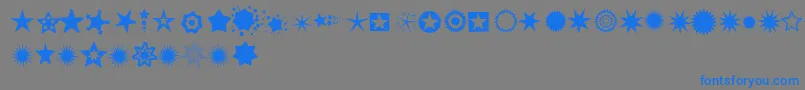 Pizzadude Stars Font – Blue Fonts on Gray Background