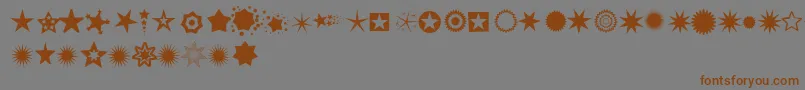 Pizzadude Stars Font – Brown Fonts on Gray Background