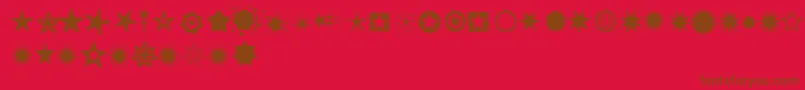 Pizzadude Stars Font – Brown Fonts on Red Background