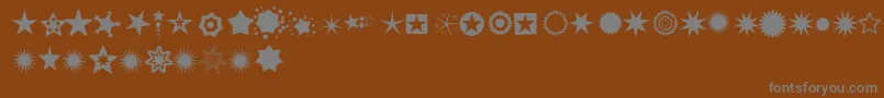 Pizzadude Stars Font – Gray Fonts on Brown Background