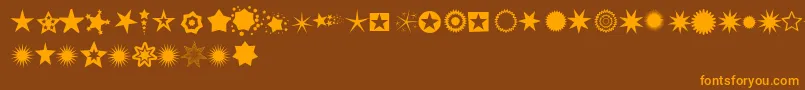 Pizzadude Stars Font – Orange Fonts on Brown Background